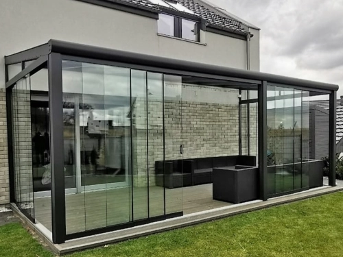 Realizacja 47 - zadaszenie 7,06m przeszklenia Szczecin