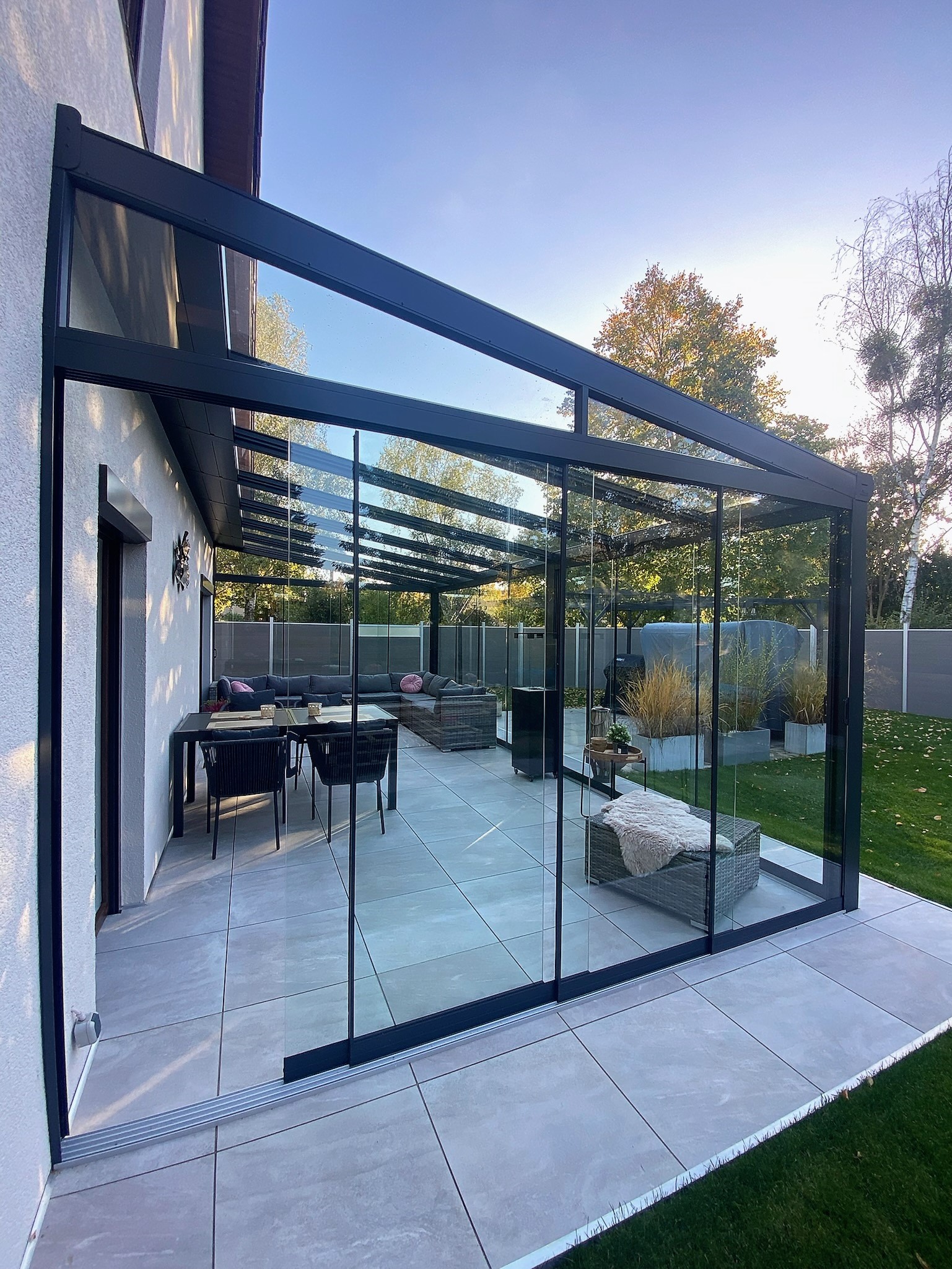 zadaszenie szklane 7m