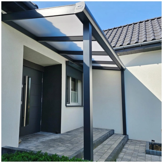 Zadaszenie tarasu 3,06 x 3,50 m – elegancka konstrukcja aluminiowa