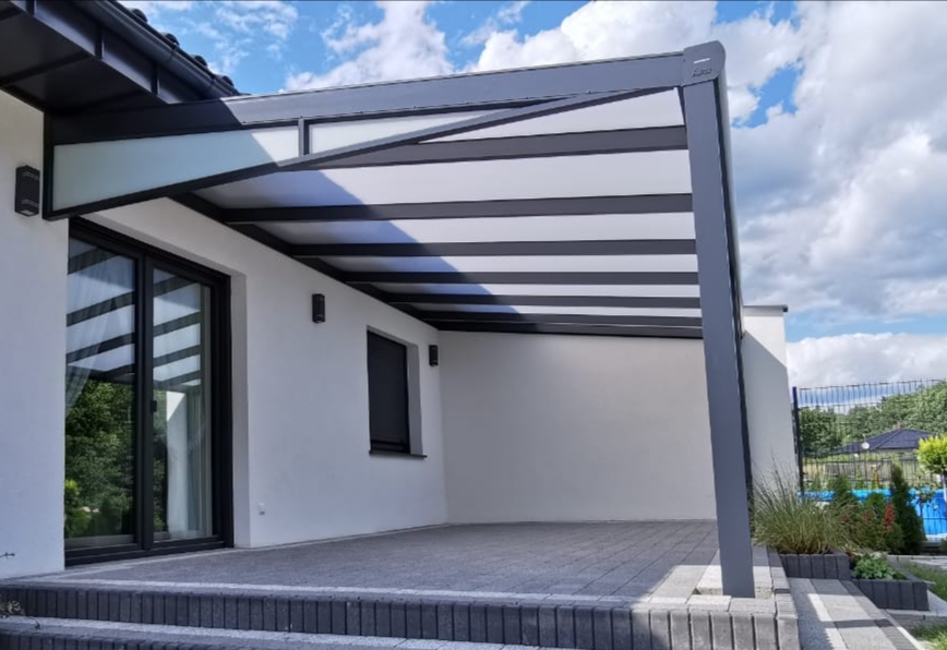 zadaszenie 7m, dach poliwęglan