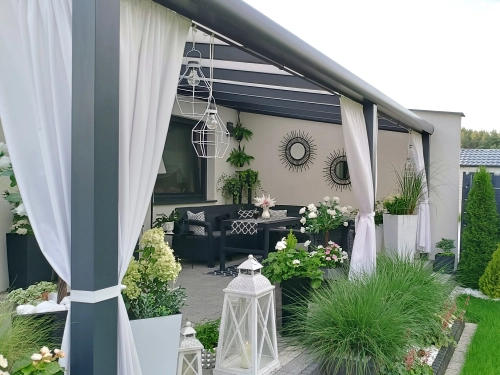 Realizacja 53 - zadaszenie 7x3,50m, poliwęglan mleczny Międzychód