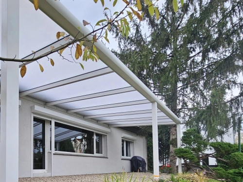 Realizacja 60 - zadaszenie białe 7,06 x 3,50 Zielona Góra