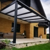 Zadaszenie tarasu 6,06 x 3,00 m z dachem z poliwęglanu i aluminiową konstrukcją – ochrona przed słońcem i deszczem