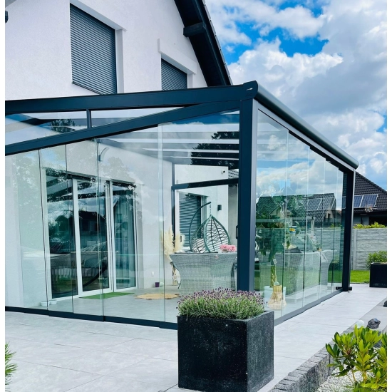 Eleganckie zadaszenie tarasu 5,06 x 2,50 m